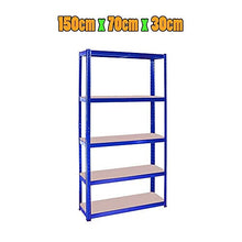 Load image into Gallery viewer, TAHA®-Heavy Duty Storage Racking 5 Tier Blue Shelving Boltless for Garage Workshop