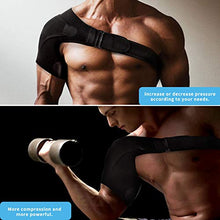 Load image into Gallery viewer, Anoopsyche Adjustable Shoulder Brace for Right and Left, Neoprene Rotator Cuff Support Compatible with Hot/Cold Pad, Dislocated AC Joint, Frozen Shoulder, Sprain, Soreness, Tendinitis
