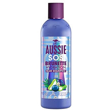 Load image into Gallery viewer, Aussie SOS Brunette Hair Hydration Vegan Blue Shampoo for Brunette Hair In Need of a Hydration Boost, With Australian Pepperberry & Aloe Vera, 290ml