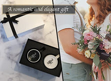 Load image into Gallery viewer, Gifffted Mr and Mrs Mugs, Unique Wedding Gift for The Couple, Gifts for Engagement, His Hers Anniversary, Bride Groom, Women, Presents for Couples on Valentines|Christmas, Black/White Coffee Set