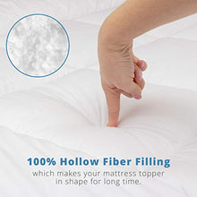Load image into Gallery viewer, ACRALI HOME Mattress Topper Double 4 Inch Thick - Quilted Double Mattress Topper Made with Fluffy Hypoallergenic Microfibre with Strong Corner Straps for Luxury & Comfort (Double, 137x190cm)