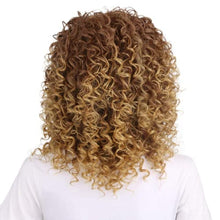 Load image into Gallery viewer, Jodiss Short Curly Blonde Wig Afro Kinky Wigs for Black Women Synthetic Heat Resistant Fluffy Wigs Soft Bouncy Curls Hair Wig (Color-4)