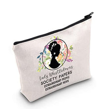 Load image into Gallery viewer, POFULL Lady Whistledown Merchandise Toiletry Bags Lady Whistledown's Society Papers Makeup Bag For Women, Lady Whistledown's Society Papers bag,