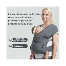 Load image into Gallery viewer, Baby Wrap Cuby Carrier Sling Soft Baby Carrier Infant Baby Sling Hands Free Babies Carrier Wraps One Size Fits All (New Gray)