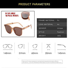 Load image into Gallery viewer, 2022 Trendy Sunglasses for Women Men Polarized Foldable Round Chic Retro Sun glasses UV400 Protection Eyeglasses Fashion Unisex Sunglasses (Coffee)