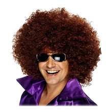 Load image into Gallery viewer, Afro Wig 70s Fancy Dress β 80s Wigs for Men and Women One-Size | Curly Short Brown Wig Heat Resistant | Fancy Costume for Party Novelty | Funky Disco Hippie Dress up