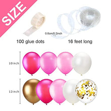 Load image into Gallery viewer, Pink Balloon Arch & Garland Kit, 112pcs Pink, White, Gold, Gold Confetti and Metal Balloons Pack Arch for Girl Birthday Baby Shower Bachelorette Party Wedding Pink Party Decorations