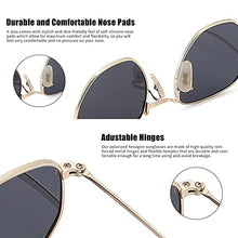 Load image into Gallery viewer, Polarized Sunglasses for Women Men Vintage Trendy Metal Frame Square Sunglasses UV400 Protection Gold Frame/Black Lens