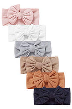 Load image into Gallery viewer, Newborn Baby Girl Headbands Newborn Headbands for Girls Baby Headbands Hair Bands Baby Essentials for Newborn Girl Baby Headband Hair Bows Soft Cute Headwear Hair Accessories for Toddlers (6pcs-D)