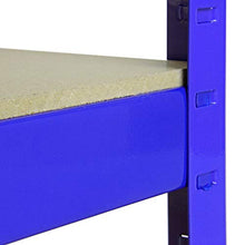 Load image into Gallery viewer, Garage Shelving 180x90x40cm, 5 Tier (175KG Per Shelf), 875KG Capacity Garage Shed Storage Shelving Units Boltless Plug-in Metal Shelves Ajustable Easy Assembling - Blue