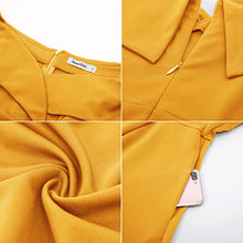 Load image into Gallery viewer, JASAMBAC Off The Shoulder Dress for Women Cocktail Party Wedding Guest Dresses Yellow L