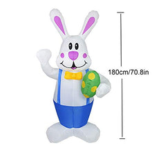 Load image into Gallery viewer, æ— 6Ft Easter Inflatables Bunny, Standing Inflatables Bunny with LED Lights, Easter Holiday Decorations for Yard Garden Outdoor Ornaments