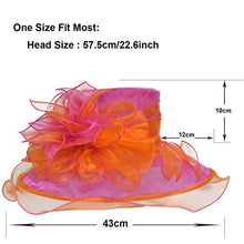Load image into Gallery viewer, VECRY Women's Organza Church Derby Fascinator Bridal Wedding Hat (Red1)
