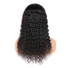 Load image into Gallery viewer, Human Hair Wigs with Bangs Deep Wave None Lace Front Wigs Brazilian Human Hair Deep Curly Full Machine Made Wig with Bangs for Black Women(20", Natural Color)