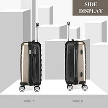 Load image into Gallery viewer, Kono 20" Hand Luggage Lightweight Hard Shell PC+ABS Suitcase 4 Spinner Wheels 360 Degree Rolling Cabin (Small, Upgrade-Champagne)