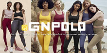 Load image into Gallery viewer, Gnpolo Womens Black High Waisted Leggings Plus Size Soft Tight Slim Tummy Control Yoga Pants