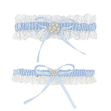 Load image into Gallery viewer, Blue Lace Garter Belt Set,Bridal Wedding Garter Gift for Bride- Something Blue