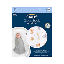 Load image into Gallery viewer, HALO 100% Cotton Sleepsack Swaddle, 3-Way Adjustable Wearable Blanket, TOG 1.5, Jungle Cotton, Preemie