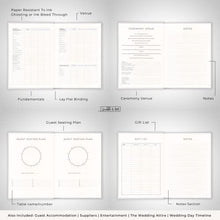 Load image into Gallery viewer, Wedding Planner Book and Organiser for the Bride | Tissue Wrapped in a Gift Box | 160gsm Ultra Thick Pages | This Elegantly Designed Planner Allows you to Plan Every Detail for your Special Day