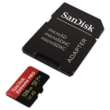 Load image into Gallery viewer, SanDisk Extreme Pro 128GB microSDXC Memory Card + SD Adapter with A2 App Performance + Rescue Pro Deluxe 170MB/s Class 10, UHS-I, U3, V30