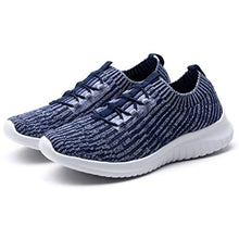 Load image into Gallery viewer, konhill Womens Trainers Slip On Comfortable Walking Shoes Lightweight Breathable Athletic Soft Tennis Sneakers 6.5UK Navy