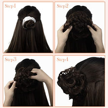 Load image into Gallery viewer, 6 Pieces Messy Hair Bun Scrunchies for Women Curly Bun Hair Piece Synthetic Hair Piece Scrunchies Hair Extension Bun Chignon Hairpiece Thick Updo Scrunchies Hair Donut Updo Ponytail for Girl, 6 Colors