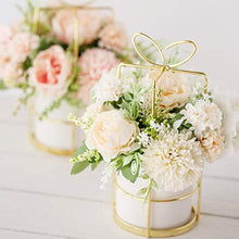 Load image into Gallery viewer, KIRIFLY Artificial Flowers Fake Peony Silk Hydrangea Flower with Vase Flower Décor Arrangements for Wedding Decoration Table Centerpieces(White with Vase Set)