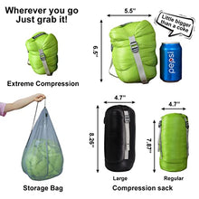 Load image into Gallery viewer, NewDoar Urltra-Light Goose Down Sleeping Bag Spring Autumn Urltra-compactable Sleeping Bag Mummy Sleeping Bag for Hiking, Backpacking and Camping-Green Regular