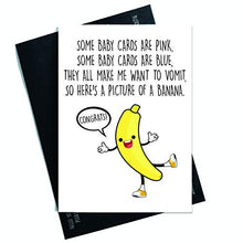 Load image into Gallery viewer, Congratulations Card Pregnancy Card New Baby Card Funny Card Joke Card Baby Shower Novelty Cards Pregnant Friend Co Worker PC165
