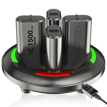 Load image into Gallery viewer, Rechargeable Battery Pack for Xbox One/S/X/Elite/Xbox Series X|S Controller, 4x1500 mAh Xbox Controller Battery Pack and Charger - Xbox Controller Charging Dock and Ni-MH Rechargeable Batteries