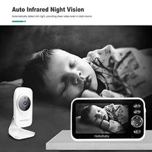 Load image into Gallery viewer, Baby Monitor,HelloBaby Baby Monitor with Camera and Audio, 5'' Color LCD Screen, Infrared Night Vision Camera,VOX Mode, Temperature Display, Lullaby, Two Way Audio