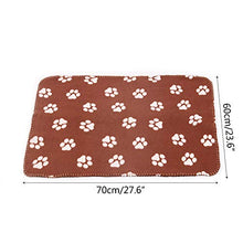 Load image into Gallery viewer, 6 Pieces Pet Blanket Cushion Dog Cat Soft Warm Blankets Puppy Washable Sleep Mat Pad Bed Cover With Paw Print(60 x 70cm/23.6 x 27.6 inch, Multicolor)