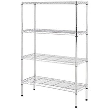Load image into Gallery viewer, Amazon Basics 4-Shelf Shelving Unit, up to 160 kg per shelf, Chrome