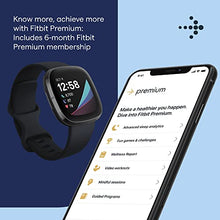 Load image into Gallery viewer, Fitbit Sense Advanced Smartwatch with Tools for Heart Health, Stress Management & Skin Temperature Trends, Carbon/Graphite Stainless Steel