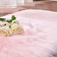 Load image into Gallery viewer, Faux Sheepskin Rug ,Rectangular,Fur Faux Fleece Fluffy Area Rugs Anti-Skid Yoga Carpet for Living Room Bedroom Sofa Floor Rugs (Pink, 23.6 x 35.4 inch)
