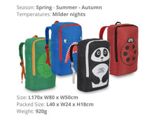 Load image into Gallery viewer, Kids Sleeping Bag For Camping, Hiking, Travelling, Indoor or Sleepover | Lightweight 920g | Mummy Style | Toddler - Junior | Warm Snuggle Sleep Bags by HiGHLANDER