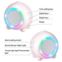 Load image into Gallery viewer, Homealexa Kids Alarm Clock, Wake Up Light Digital Clock Nap Timer Snooze Funtion Digital Simulator Alarm Clock Bedside for Girls Boys Bedroom Alarm Clock with LED Night Light Lamp (Pink)