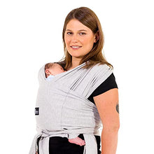 Load image into Gallery viewer, Koala Babycare Baby Sling Easy to Wear - Certified Ergonomic Support - Multi-Purpose Stretchy Baby Carrier Suitable up to 10 kg - Baby Wrap Carrier for Newborn - Light Grey - Registered Design