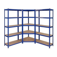 Load image into Gallery viewer, Heavy Duty Garage Corner shelving kit, 1 Corner unit 1500mm x 750mm x 300mm & 2 Shelving units 1500mm H x 750mm W x 300mm D Massive Storage Capacity of 2250KG + FREE NEXT DAY DELIVERY