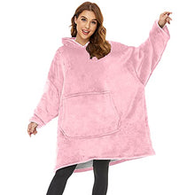 Load image into Gallery viewer, Lushforest Hoodie Blanket ,Oversized Super Soft Warm Comfortable Giant Hoody, Onesize Fits All Compatible Men Women Teens (Pink)