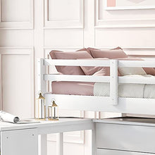 Load image into Gallery viewer, 3FT Pine Wood Frame, Multiple Functions Children Bed with Three Drawers/Desk/Storage Shelves Loft Bed with Metal Accessories, MDF Boards, 190x90cm, 2021 New【UK in Stock】 (White)