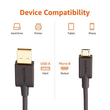 Load image into Gallery viewer, Amazon Basics USB 2.0 A-Male to Micro B Cable, 3 feet, Black