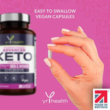 Load image into Gallery viewer, Keto Diet Pills - Max Strength Weight Loss Complex for Men & Women - MCT Oil, Green Tea, Bio-Cultures, Vitamins & Minerals, Carbohydrates & Fatty Acids Metabolism – 60 Vegan Capsules - Made in The UK