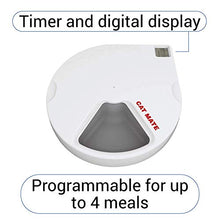 Load image into Gallery viewer, Cat Mate C500 Automatic Pet Feeder | Cat or Small Dog Bowl with Digital Timer | For Wet or Dry Pet Food, 5 Meal Carousel, up to 330g in Each