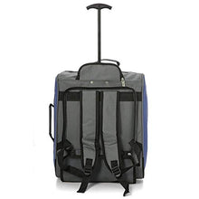 Load image into Gallery viewer, MiniMAX Childrens/Kids Luggage Carry On Trolley Suitcase with Backpack and Pouch for Your Favourite Doll/Action Figure/Bear(Blue)