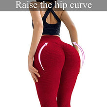 Load image into Gallery viewer, Chriamille Textured Yoga Pants Ruched Butt Lifting Anticellulite Leggings for Women High Waisted Booty Scrunch Tights