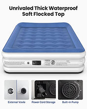 Load image into Gallery viewer, iDOO King Size Air Bed, Inflatable bed with Built-in Pump, 3 Mins Inflation/Deflation Comfortable Air Mattress, Blow Up Bed Suit for Home Camping 203x152x46cm, 295kg MAX