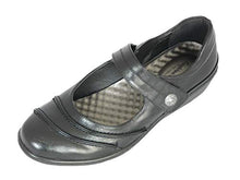 Load image into Gallery viewer, Cushion Walk Womens Ladies EEE Extra Wide Fitting Shoes, Lightweight Black Faux Leather Mary Jane Shoes with Low Wedge Heel, Casual Work Office Nurse Comfort Shoes (Black, 7)