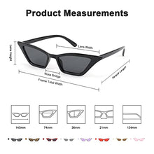 Load image into Gallery viewer, FEISEDY Small Cat Eye Sunglasses for round faces Vintage Square Shade Women Eyewear B2291