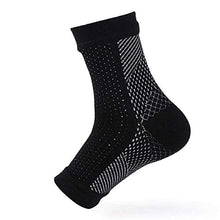 Load image into Gallery viewer, Casiz Dr Sock Soothers, Socks Anti Fatigue Compression Foot Sleeve Support Brace Sock Washes Well, Holds Shape & Better Than a Night Splint Black Size M 1 Pair